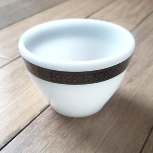 Vintage Milk Glass Fleur-de-lis Cup